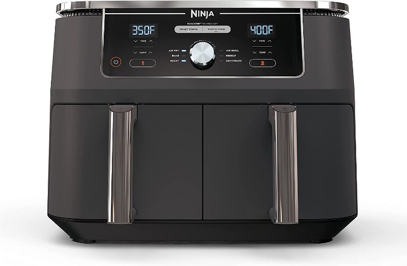 Photo 1 of Ninja DZ201 Foodi 8 Quart 6-in-1 DualZone 2-Basket Air Fryer with 2 Independent Frying Baskets, Match Cook & Smart Finish to Roast, Broil, Dehydrate & More for Quick, Easy Meals, Grey