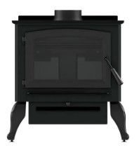 Photo 1 of 2,000 sq. ft. EPA Certified Wood Burning Stove with Cast Iron Legs
