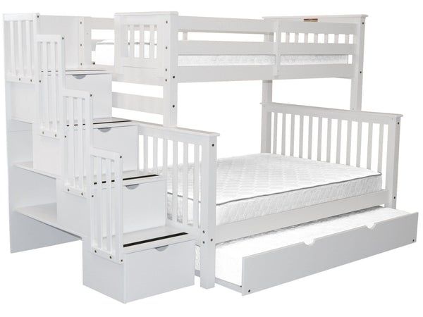 Photo 1 of (Incomplete - Box 1 of 3 Only) Bunk Beds Twin over Full Stairway White + Trundle
