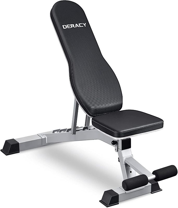Photo 1 of (Incomplete - Parts Only) DERACY Adjustable Weight Bench for Full Body Workout, Incline and Decline Weight Bench for Indoor Workout, Home Gym, Enhanced Waist Pad
