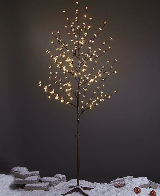 Photo 1 of 6.5' 208L LED Lighted Cherry Blossom Tree