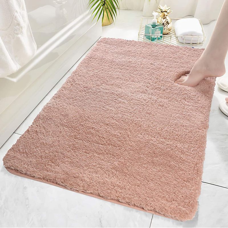 Photo 1 of Bath Rug COSY HOMEER 60x24 Inch Non-Slip Soft Thickness Shaggy Water Absorbent Bathroom Carpet,Machine Washable Rectangular Runner Area Rug Mats for Floor Kitchen