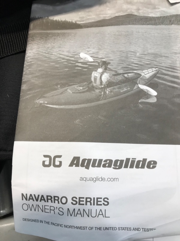 Photo 1 of AQUAGLIDE Navarro 130 Convertible Inflatable Kayak with Drop Stitch Floor- 1 Person Touring Kayak without Cover, Green
