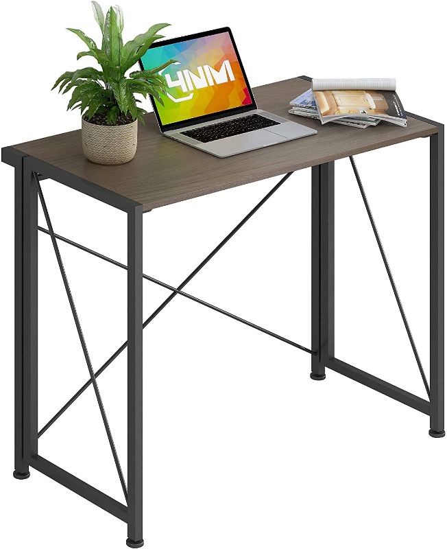 Photo 1 of 4NM 35.4" Small Desk No-Assembly Folding Computer PC Desk Home Office Desk Laptop Study Writing Table for Space Saving - Brown and Black
PARTS ONLY