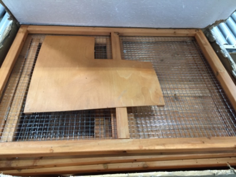 Photo 4 of ***PARTS ONLY*** Sunnyglade Chicken Coop Large Wooden Outdoor Bunny Rabbit Hutch Hen Cage with Ventilation Door, Removable Tray & Ramp Garden Backyard Pet House Chicken...
