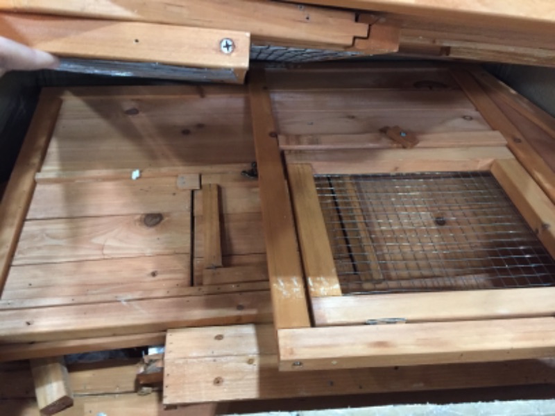 Photo 2 of ***PARTS ONLY*** Sunnyglade Chicken Coop Large Wooden Outdoor Bunny Rabbit Hutch Hen Cage with Ventilation Door, Removable Tray & Ramp Garden Backyard Pet House Chicken...
