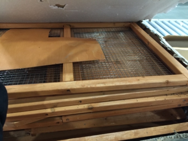 Photo 6 of ***PARTS ONLY*** Sunnyglade Chicken Coop Large Wooden Outdoor Bunny Rabbit Hutch Hen Cage with Ventilation Door, Removable Tray & Ramp Garden Backyard Pet House Chicken...
