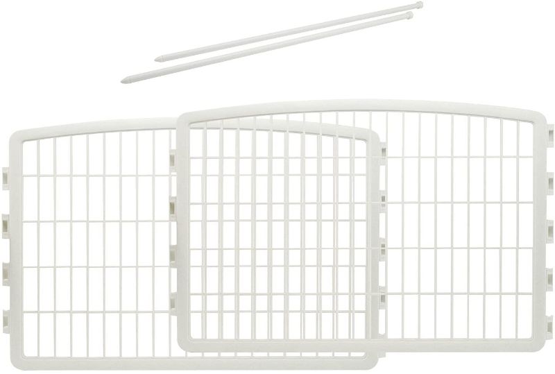 Photo 1 of IRIS USA 24'' Pet Playpen 2 Panel Add-On, White CI-600
