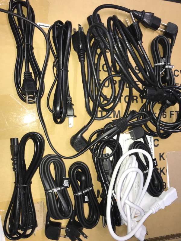 Photo 2 of SOLD AS IS !! BUNDLE OF ASSORTED TV'S AND MONITORS POWER CORDS 