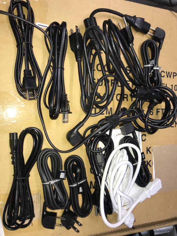 Photo 1 of SOLD AS IS !! BUNDLE OF ASSORTED TV'S AND MONITORS POWER CORDS 