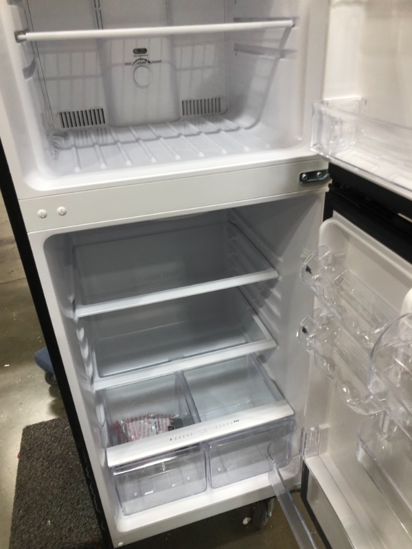 Photo 1 of 10.1 cu. ft. Top Freezer Refrigerator in Platinum Steel
