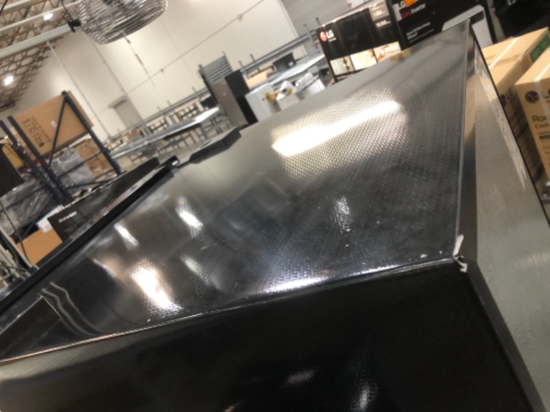 Photo 1 of 10.1 cu. ft. Top Freezer Refrigerator in Platinum Steel
