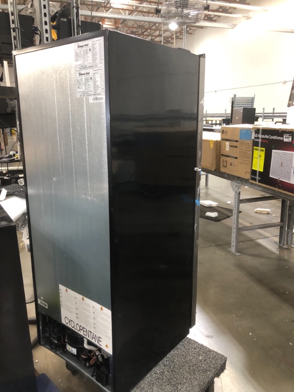 Photo 1 of 10.1 cu. ft. Top Freezer Refrigerator in Platinum Steel
