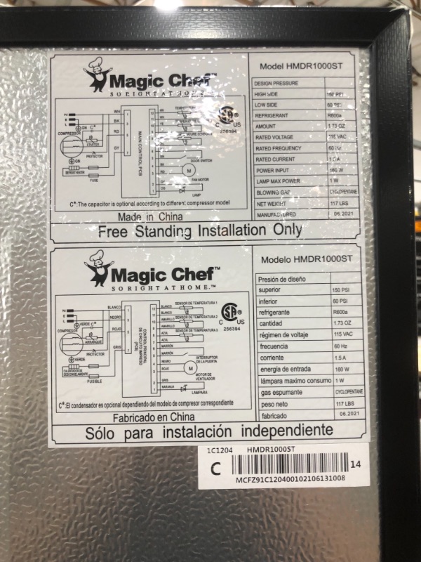 Photo 1 of 10.1 cu. ft. Top Freezer Refrigerator in Platinum Steel
