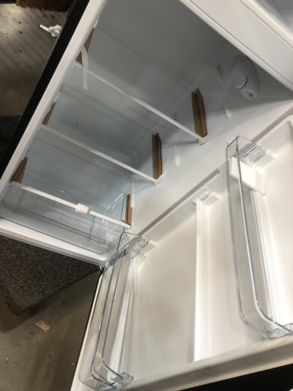 Photo 1 of 7.1 cu. ft. Top Freezer Refrigerator in Stainless Steel Look
