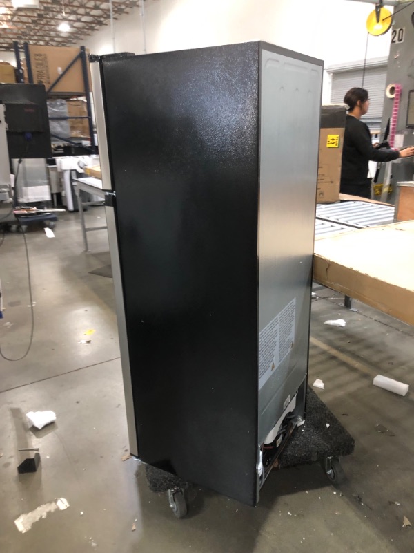 Photo 1 of 7.1 cu. ft. Top Freezer Refrigerator in Stainless Steel Look

