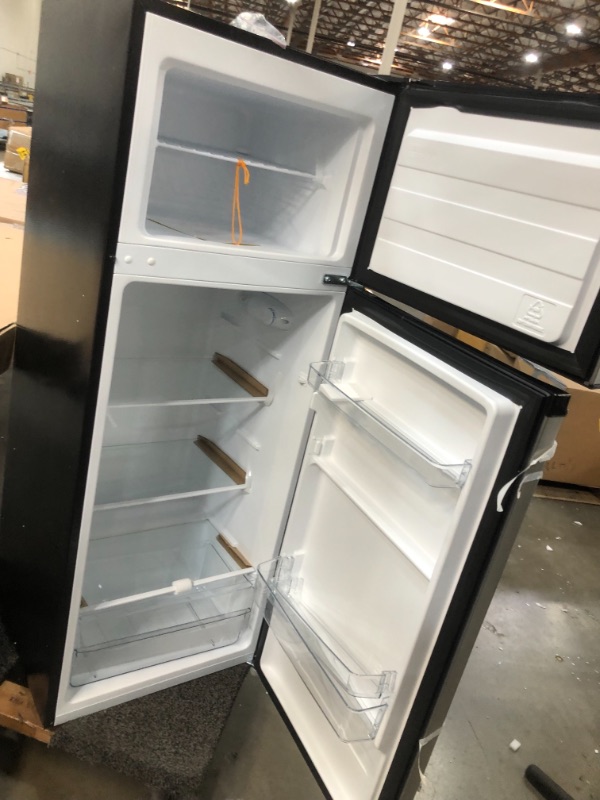 Photo 3 of 7.1 cu. ft. Top Freezer Refrigerator in Stainless Steel Look
