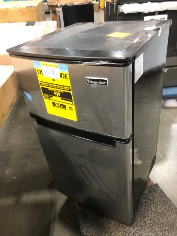 Photo 1 of 3.1 cu. ft. Mini Fridge in Stainless Look
