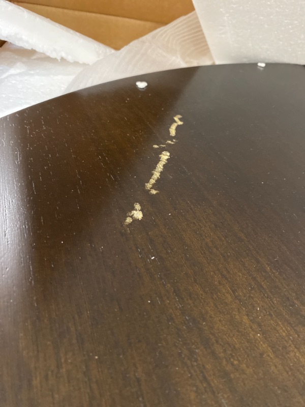 Photo 1 of 42"  Kitchen Dining Table -Round Table With Bottom Shelf Dining Room ?Espresso?