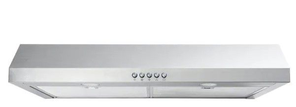 Photo 1 of 30 in. W Convertible Under Cabinet Range Hood with Charcoal Filter in Stainless Steel
