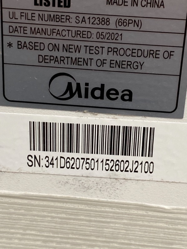 Photo 7 of PARTS ONLY !! MIDEA 3-in-1 Portable Air Conditioner, Dehumidifier, Fan, for Rooms up to 175 sq ft, White
