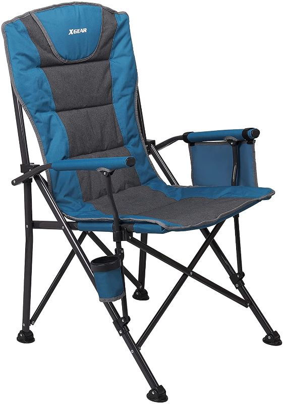 Photo 1 of 'XL Size Hard Arm Camping Chair with Padding (Blue)
