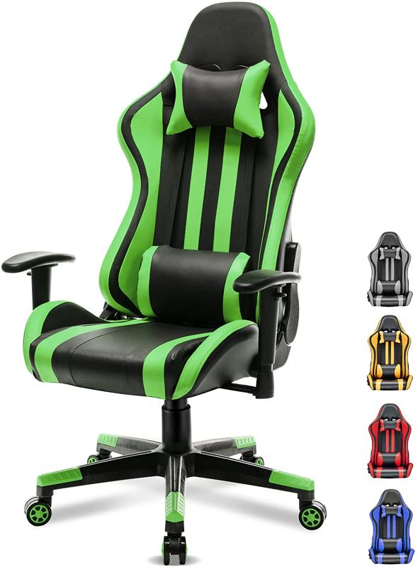 Photo 1 of Soontrans Rocking Gaming Chair,Ergonomic PC Computer Chair,Home Office Chair,Racing Chair with Adjustable Recliner and Armrest with Headrest Lumbar Pillow Support (Green)
Visit the Soo