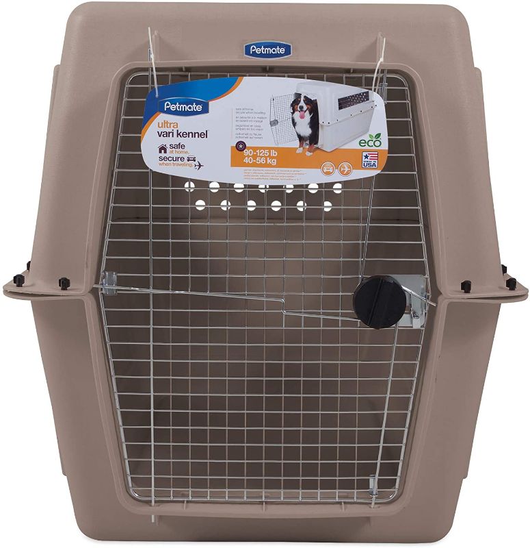 Photo 1 of **MISSING TOP PART**Petmate Ultra Vari 48 Inch Portable Plastic Hard Sided Travel Crate Carrier Kennel For Dogs, Cats, Rabbits, and Large Animals, Taupe
