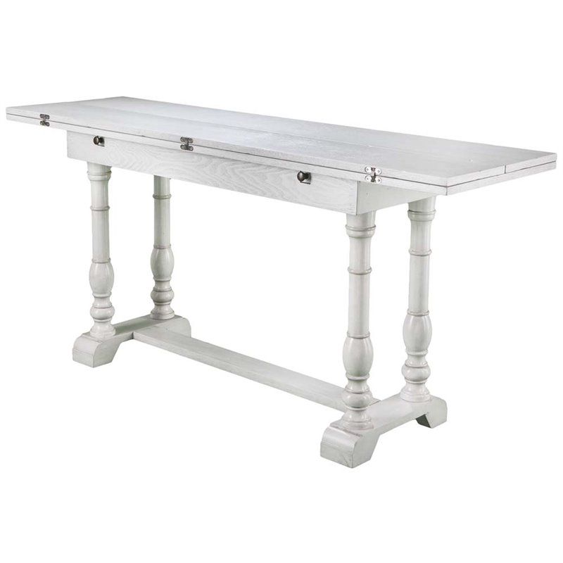 Photo 1 of ***PARTS ONLY***
Southern Enterprises Edenderry Farmhouse Folding Trestle Console-to-Dining Table, Rectangular, White
