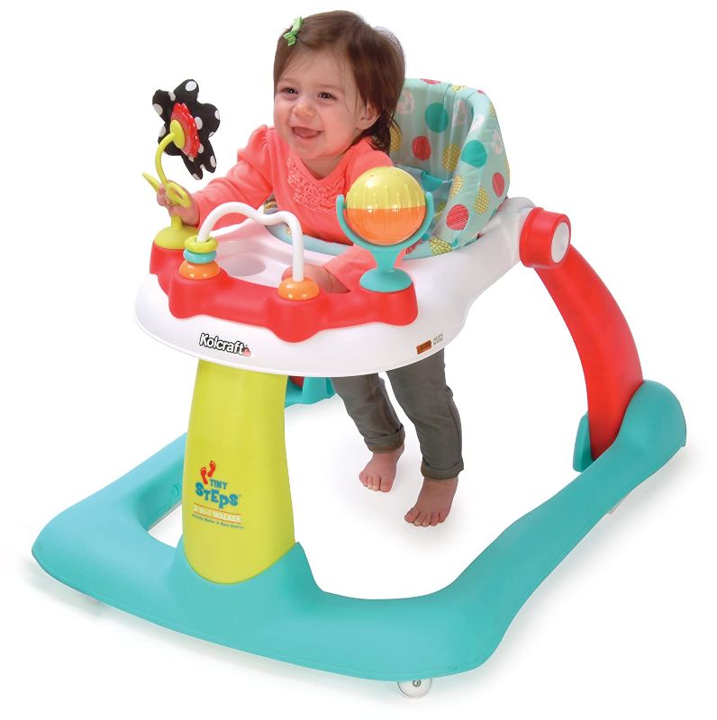 Photo 1 of Kolcraft Tiny Steps 2-in-1 Infant & Baby Activity Walker - Seated or Walk-Behind, Jubliee
