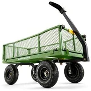 Photo 1 of (MULTIPLE DENTED COMPONENTS/CORNERS)
Gorilla Carts 2140GCG-NF 4 Cu. Steel Utility Cart with No-Flat Tires, Green (Amazon Exclusive)
