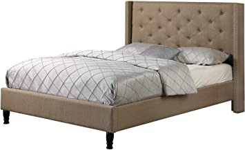 Photo 1 of (THIS IS NOT A COMPLETE SET)
(BOX 2 OF 2)
(REQUIRES BOX 1 FOR COMPLETION)
Home Life Premiere Classics Cloth Light Brown Linen 51" Tall Headboard Platform Bed with Slats King