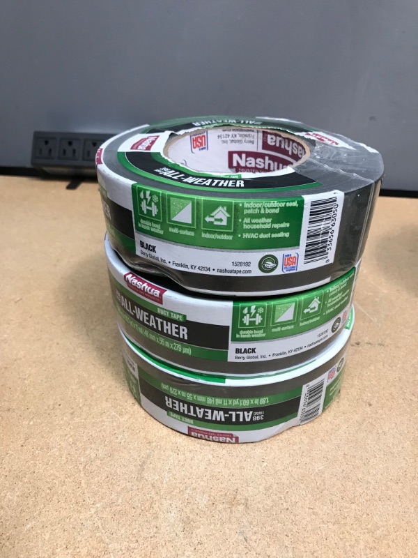 Photo 2 of 3 Nashua Tape
1.89 in. x 60 yd. 398 All-Weather HVAC Duct Tape in Black