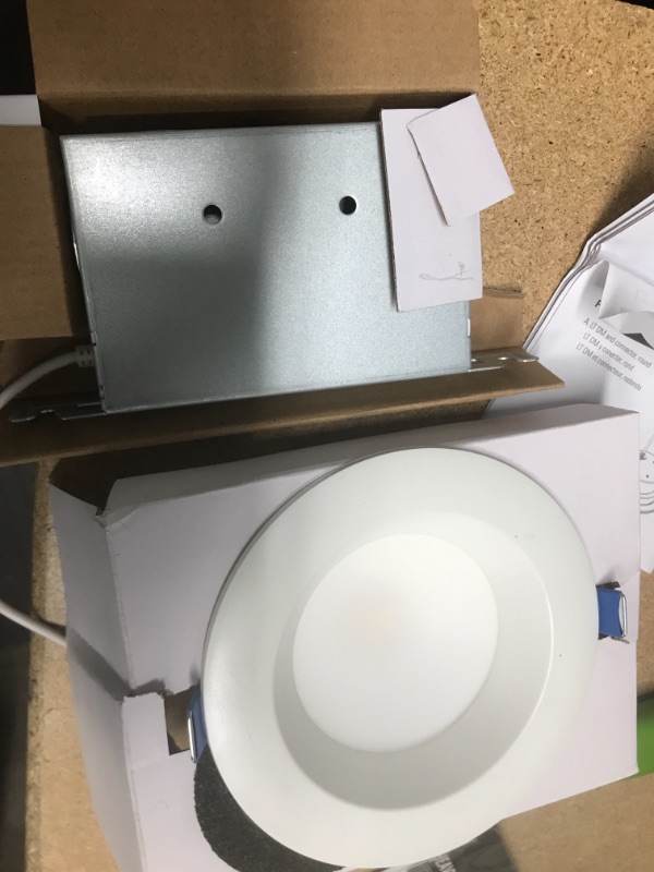 Photo 2 of Halo
LT4 Series 4 in. Selectable CCT (3000K-5000K) Canless Integrated LED White Recessed Light Trim, Direct Mount, Dimmable