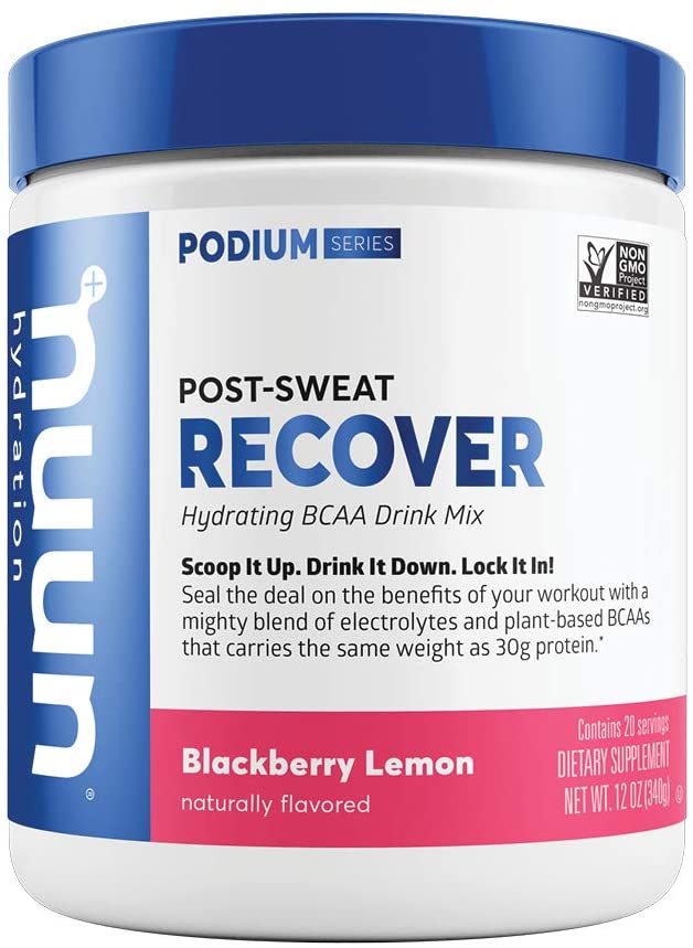 Photo 1 of  non refundable* expires 04/2022**
Nuun Recover | Post-Workout Drink | Vegan BCAAs, Electrolytes, L-Glutamine (BlackBerry Lemon, 20 Servings - Canister)