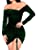 Photo 1 of GOBLES Womens Velvet Bodycon Ruched Sexy Off Shoulder Bodycon Mini Club Dress
XL