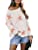 Photo 1 of Saodimallsu Womens Off The Shoulder Sweater Star Color Block Loose Long Sleeve Pullover Knit Jumper Tops MEDIUM
