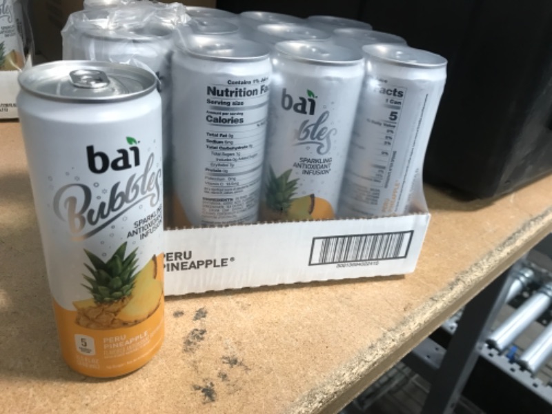 Photo 2 of **expire date :  04/30/2022** Bai Bubbles Peru Pineapple, Sparkling Antioxidant Infused Beverage, 11.5 Fl Oz (Pack of 12)
