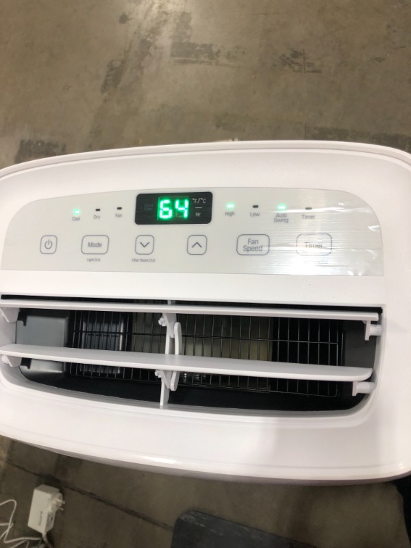 Photo 5 of 6,000 BTU (DOE) 115-Volt Portable Air Conditioner with Dehumidifier Function and LCD Remote in White