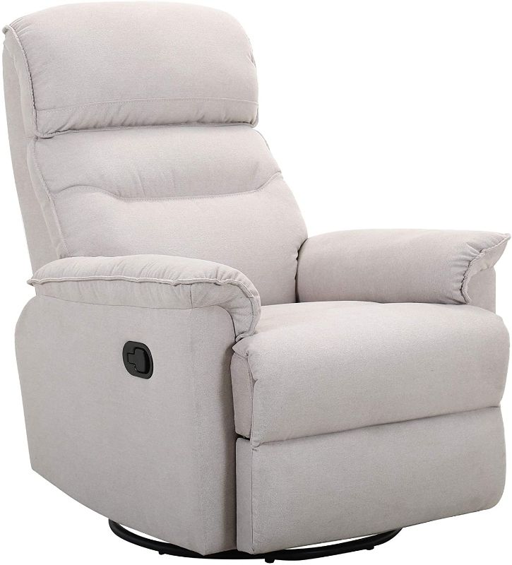 Photo 1 of Amazon Brand – Ravenna Home Pull Recliner with 360-Degree Swivel Glider, Living Room Chair, Beige