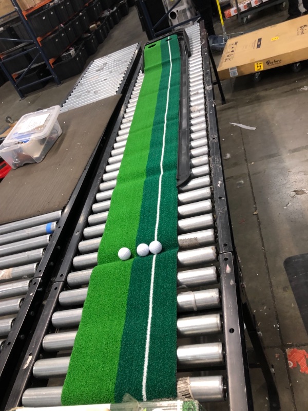 Photo 3 of Abco Tech Indoor Golf Putting Green – Portable Mat with Auto Ball Return Function – Mini Golf Practice Training Aid, Game and Gift for Home, Office, Outdoor Use – 3 Bonus Balls