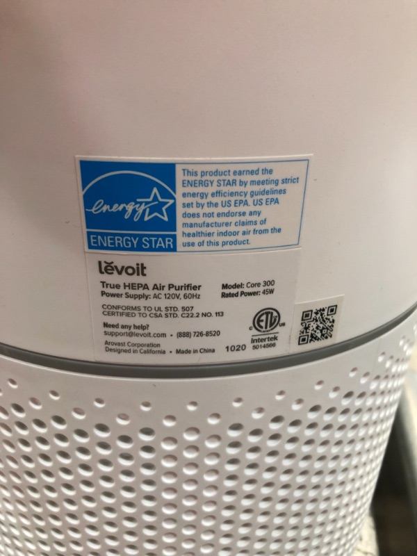 Photo 2 of LEVOIT Air Purifiers for Home Bedroom, H13 True HEPA Filter for Large Room, Dust, Allergies, Pets, Smoke, Smart WiFi, Alexa and Google Enabled, Air Cleaners for Office, Quiet Auto Mode, 22dB, 300S
