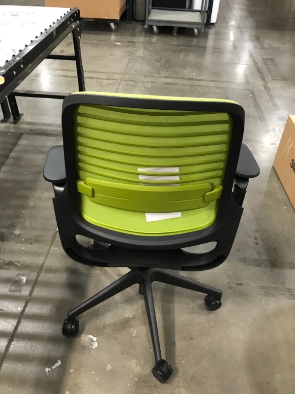 Photo 3 of Steelcase Series 1 Work Chair Office Chair - Graphite Frame Wasabi Green Cushions