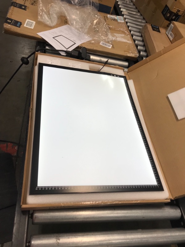 Photo 2 of HSK A2 Light Box Light Pad Aluminium Frame Super Thin 6.5mm/0.26inches Touch Dimmer 20W Super Bright LED 12V 2A Adapter