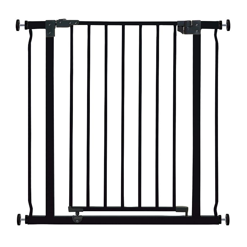 Photo 1 of Dreambaby Liberty Walk Thru Auto Close Baby Safety Gate with Stay Open Feature, Fits 29.5-36.5 inch Openings, Pressure Mounted Security Gates - Model L1992BB, Black