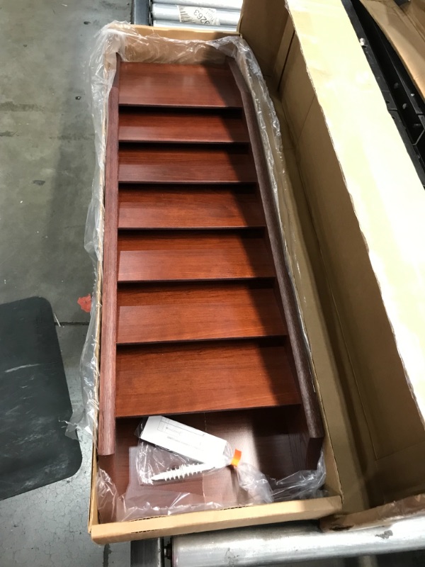 Photo 1 of 7-Tiered Wood Magazine Wall Rack, 8.5"w, 7 Pockets - Mahogany
Wood Styles 