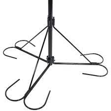 Photo 1 of 84 in. 4-Arm Metal Hanging Basket Stand with Adjustable Arms
