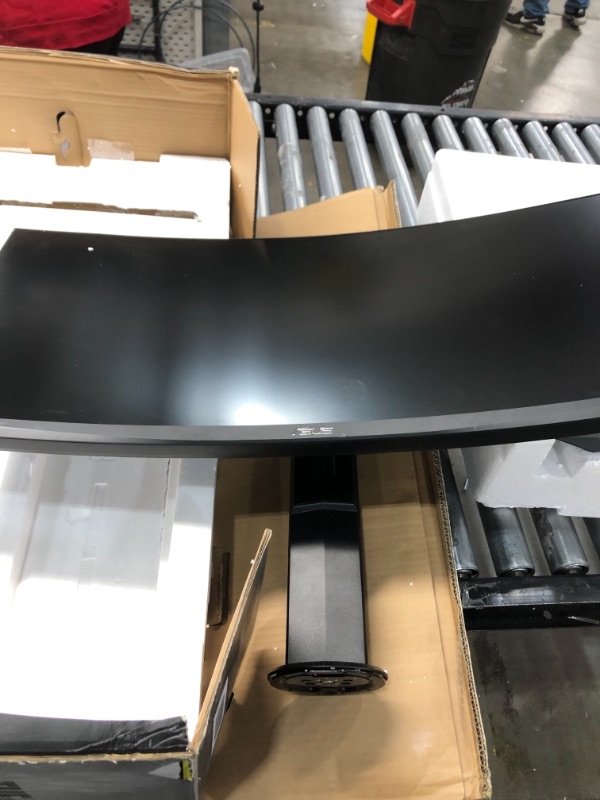 Photo 5 of Asus TUF Gaming VG35VQ 35” Curved HDR Monitor 100Hz Uwqhd (3440 X 1440) 1ms FreeSync Eye Care DisplayPort HDMI USB HDR10
//missing cord //unable to test 