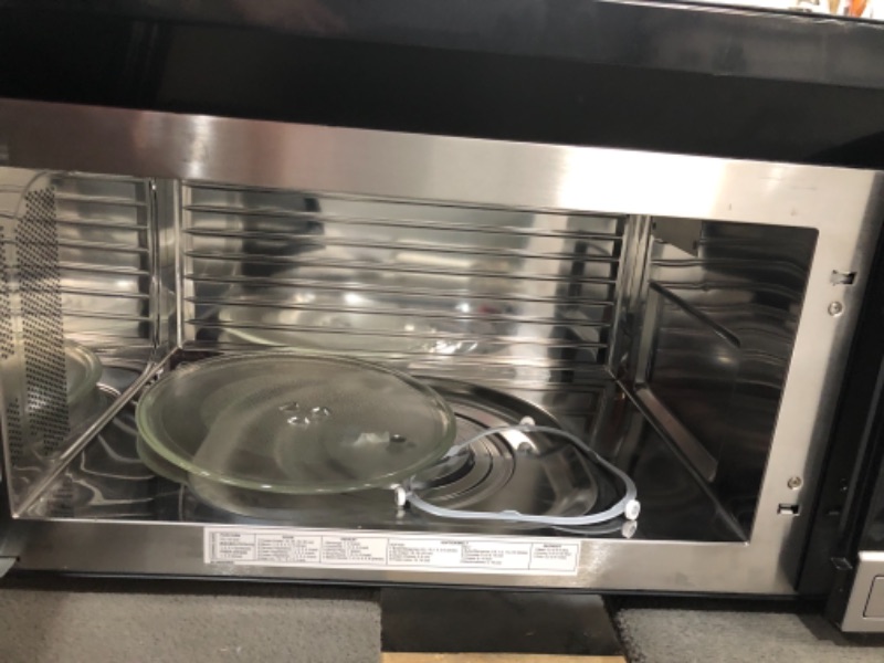 Photo 4 of 1.7 cu. ft. Over the Range Microwave with Stainless Steel Cavity in Fingerprint Resistant Stainless Steel
//TESTED POWER ON 