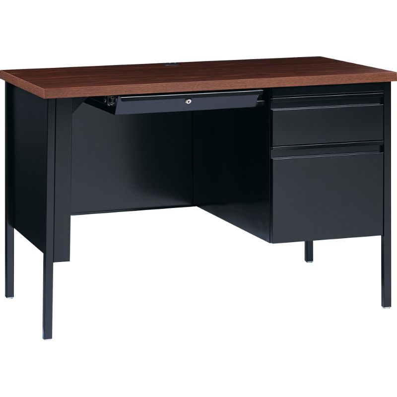 Photo 1 of Lorell Fortress Series Walnut Laminate Top Desk
